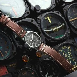 Fawler Apollo | Montre Aviateur En Acier Inoxydable Couleur Noir Et Argent -Trendhim en ligne jwm apollo drop38 frank christensen 26128 1x1 09