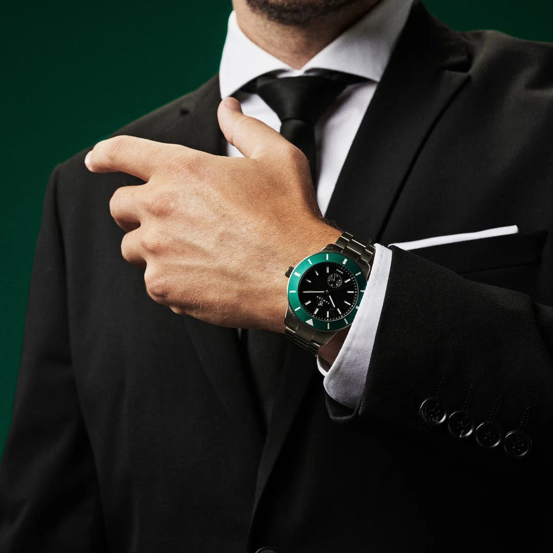 Fawler Makalu | Montre De Plongée En Titane Brossé Avec Lunette Verte 5 Fawler Makalu | Montre De Plongée En Titane Brossé Avec Lunette Verte – Image 3