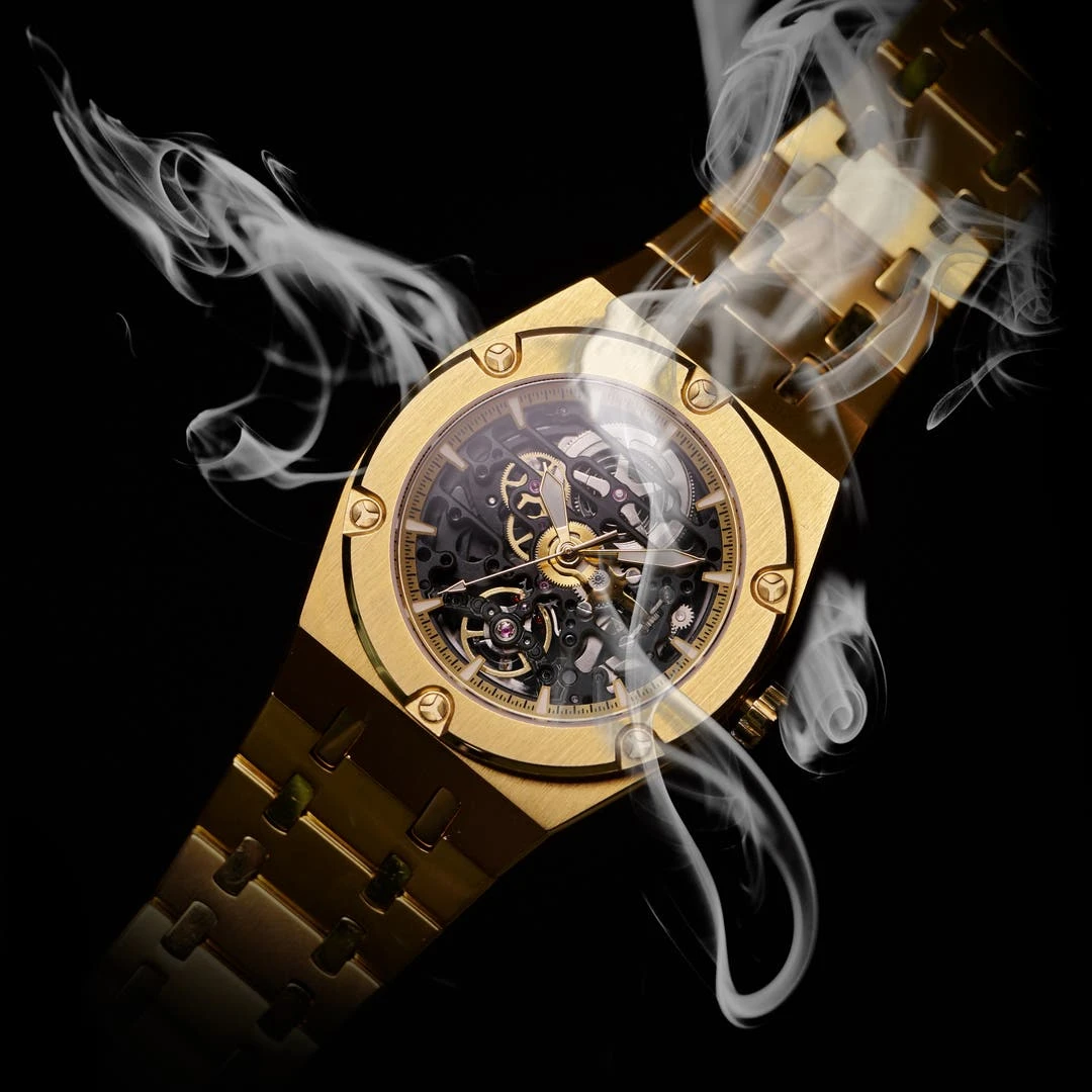 Arkai Montre Squelette Automatique Dorée Aadi Mamut 5 Arkai Montre Squelette Automatique Dorée Aadi Mamut – Image 3