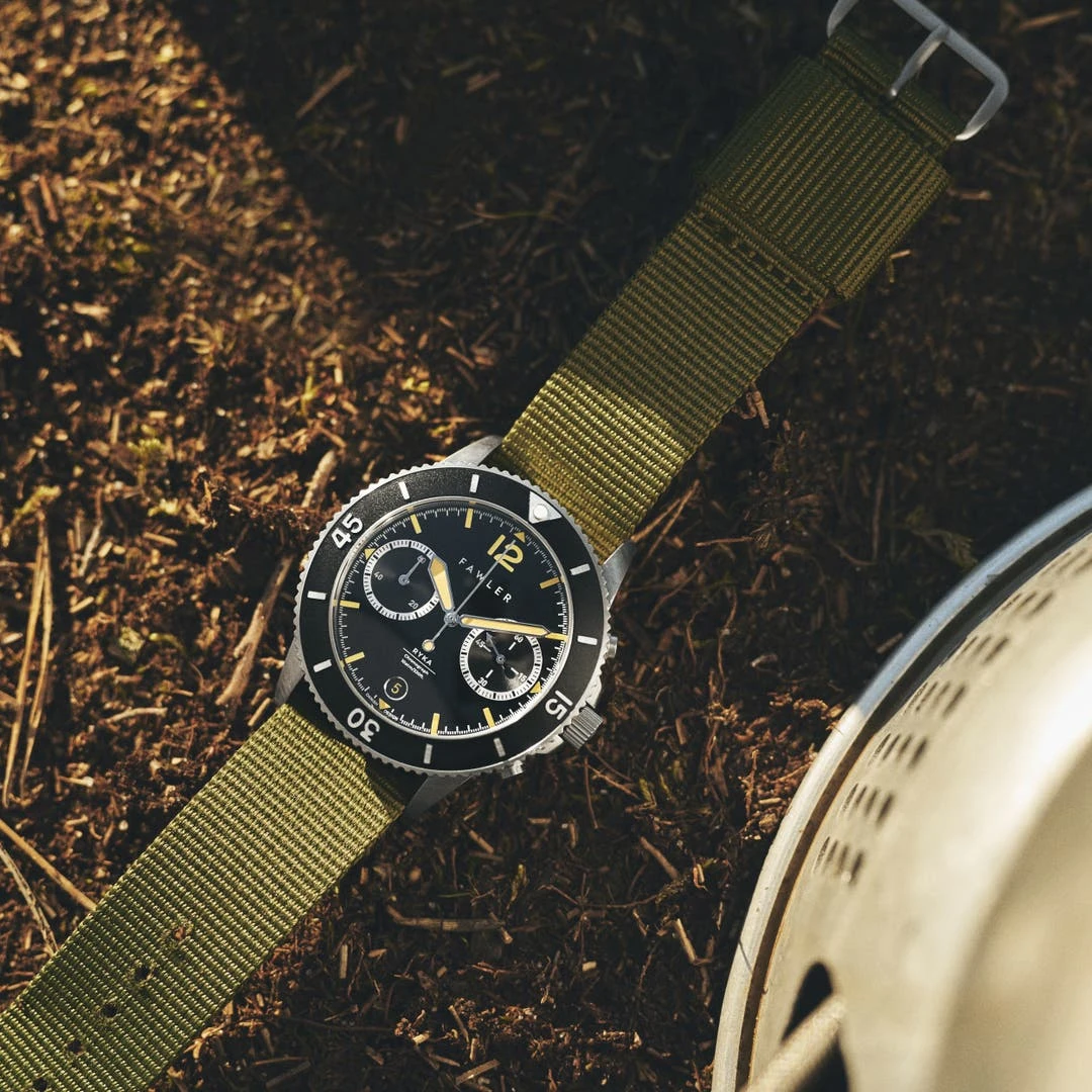 Fawler Ryka | Montre Militaire De Plongée Noire Et Jaune 8 Fawler Ryka | Montre Militaire De Plongée Noire Et Jaune – Image 6