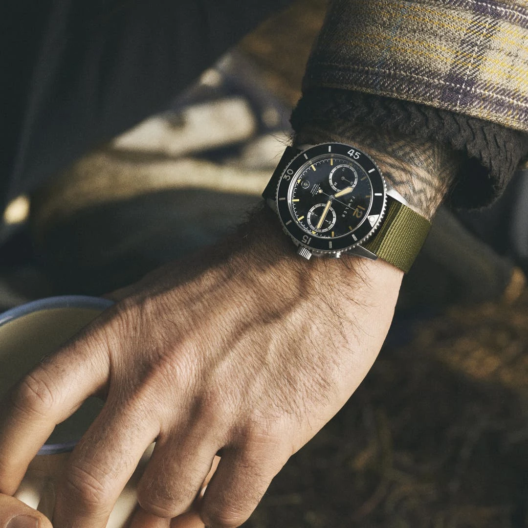 Fawler Ryka | Montre Militaire De Plongée Noire Et Jaune 6 Fawler Ryka | Montre Militaire De Plongée Noire Et Jaune – Image 4