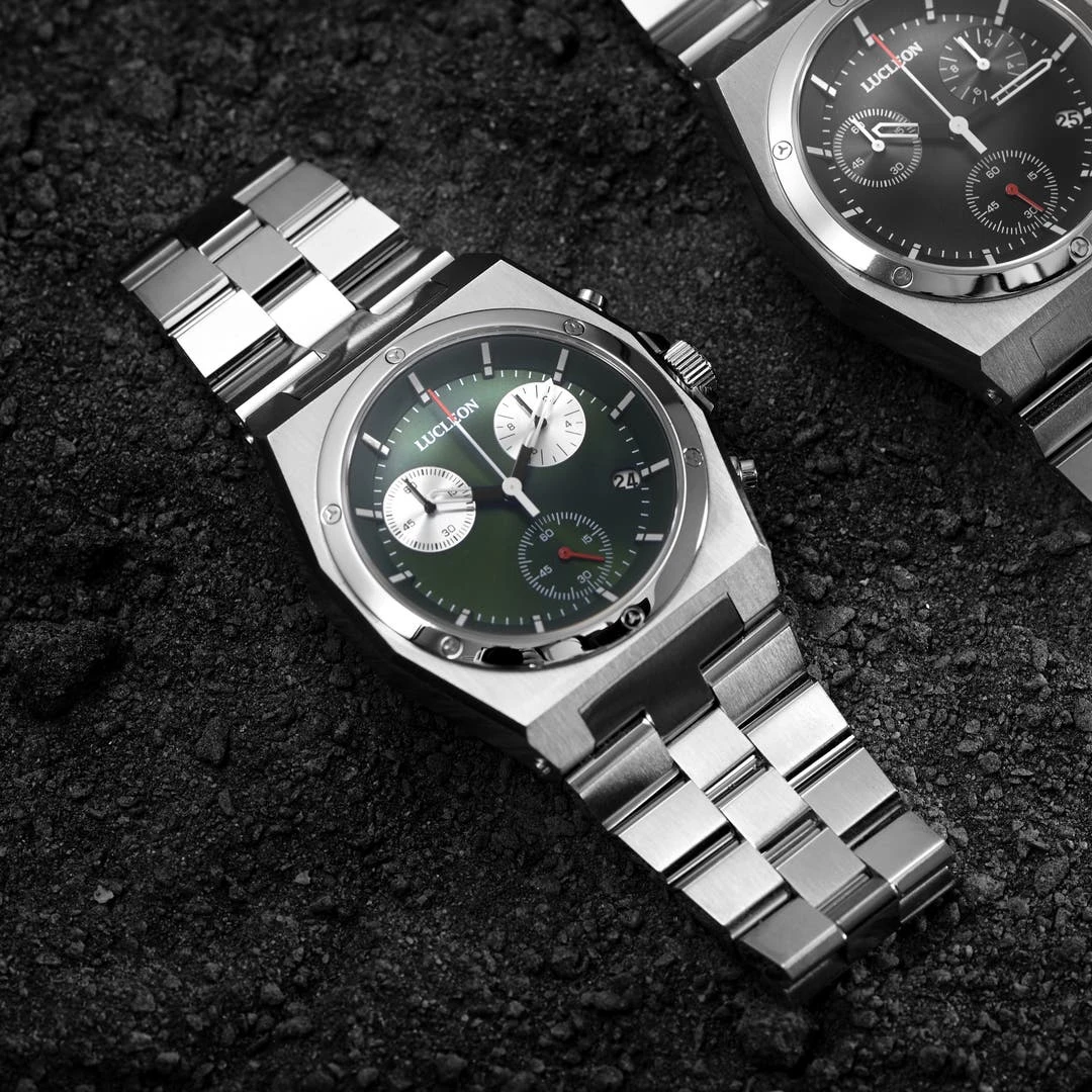 Lucleon Montre Chronographe Leal Ray En Acier Inoxydable 6 Lucleon Montre Chronographe Leal Ray En Acier Inoxydable – Image 4