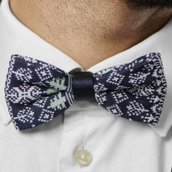 Trendhim Noeud Papillon De Noël Tricoté Bleu Et Blanc -Trendhim en ligne rel megashoot bow ties 11859 2 bm