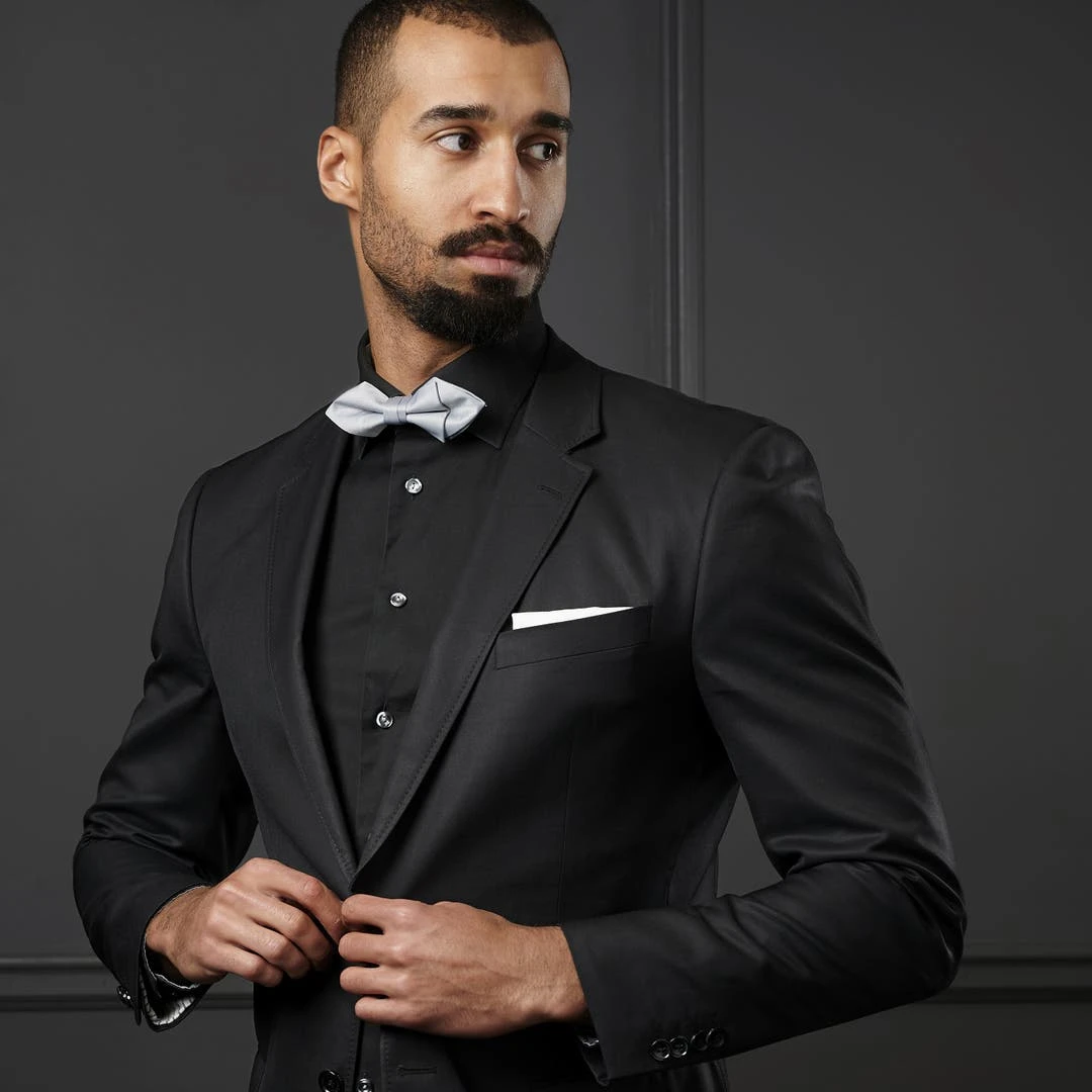 Trendhim Noeud Papillon Classique En Pointes Gris Clair 6 Trendhim Noeud Papillon Classique En Pointes Gris Clair – Image 4