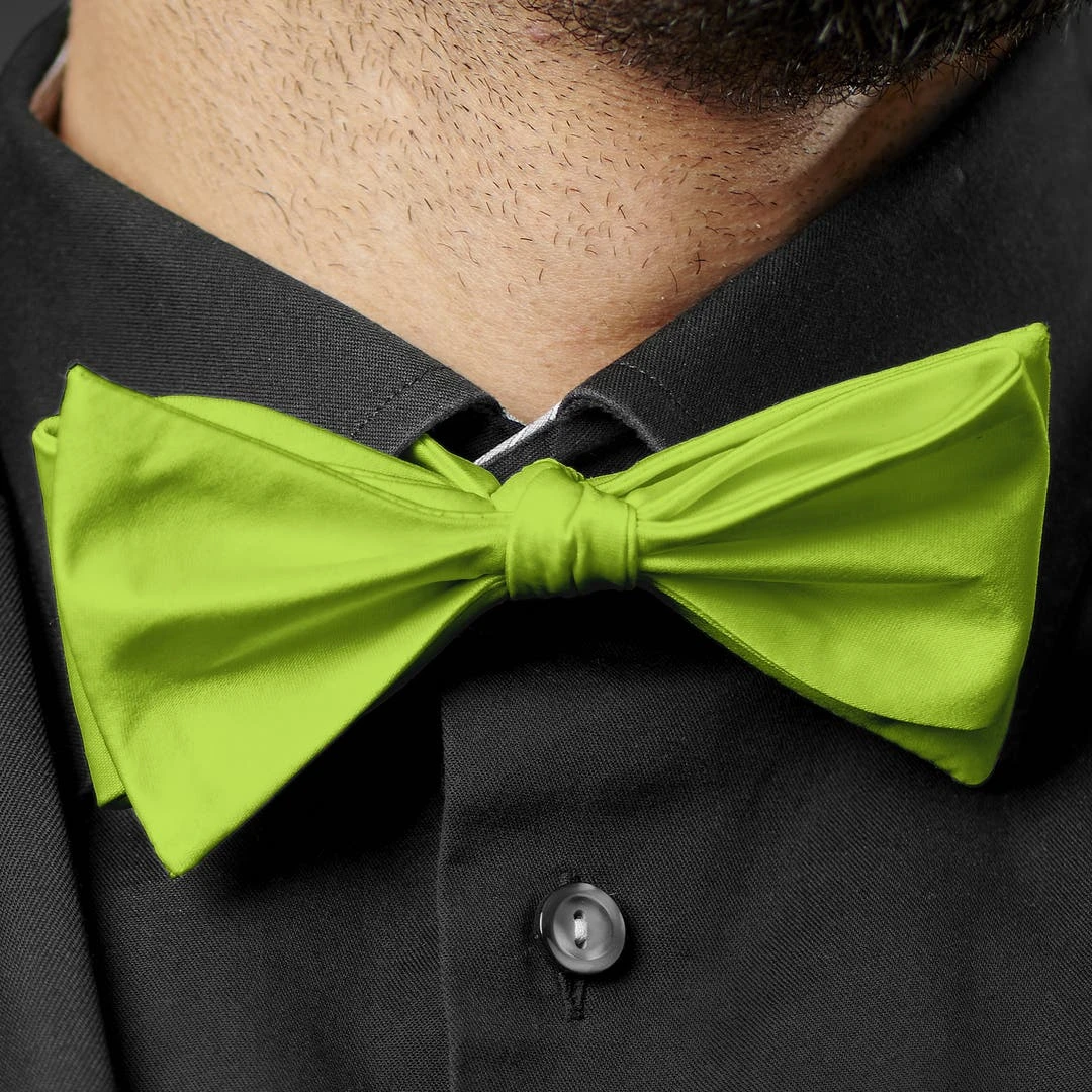Trendhim Noeud Papillon à Nouer Uni Vert Citron 7 Trendhim Noeud Papillon à Nouer Uni Vert Citron – Image 5