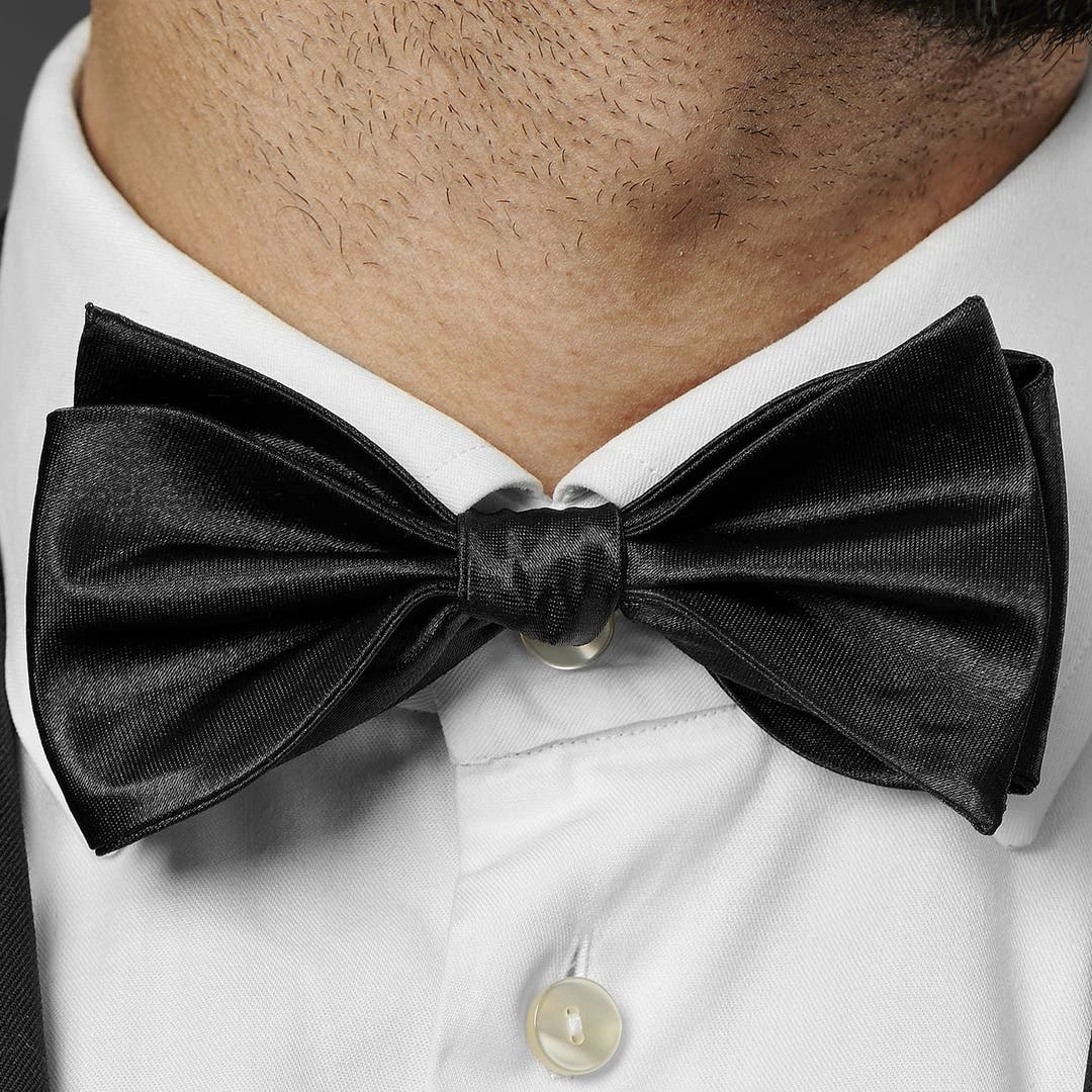 Trendhim Noeud Papillon à Nouer Uni Noir Brillant 8 Trendhim Noeud Papillon à Nouer Uni Noir Brillant – Image 6