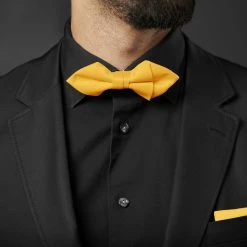Trendhim Nœud Papillon Pointu Prénoué Jaune Ocre -Trendhim en ligne rel megashoot bow ties 16704 2