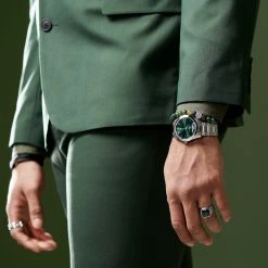 Fawler Eric | Montre En Acier Inoxydable Vert Et Argent Avec Affichage Du Jour Et De La Date -Trendhim en ligne rel st. patricks day 26811 19727 19576 killian 1x1 1 small