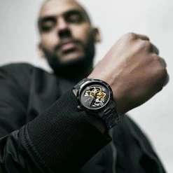 Seizmont Dante II | Montre Squelette Noire à Mouvement Couleur Or -Trendhim en ligne rel szdii 1x1 24810 1