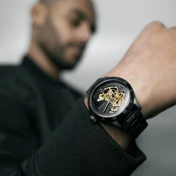 Seizmont Dante II | Montre Squelette Noire à Mouvement Couleur Or -Trendhim en ligne rel szdii 1x1 24810 2