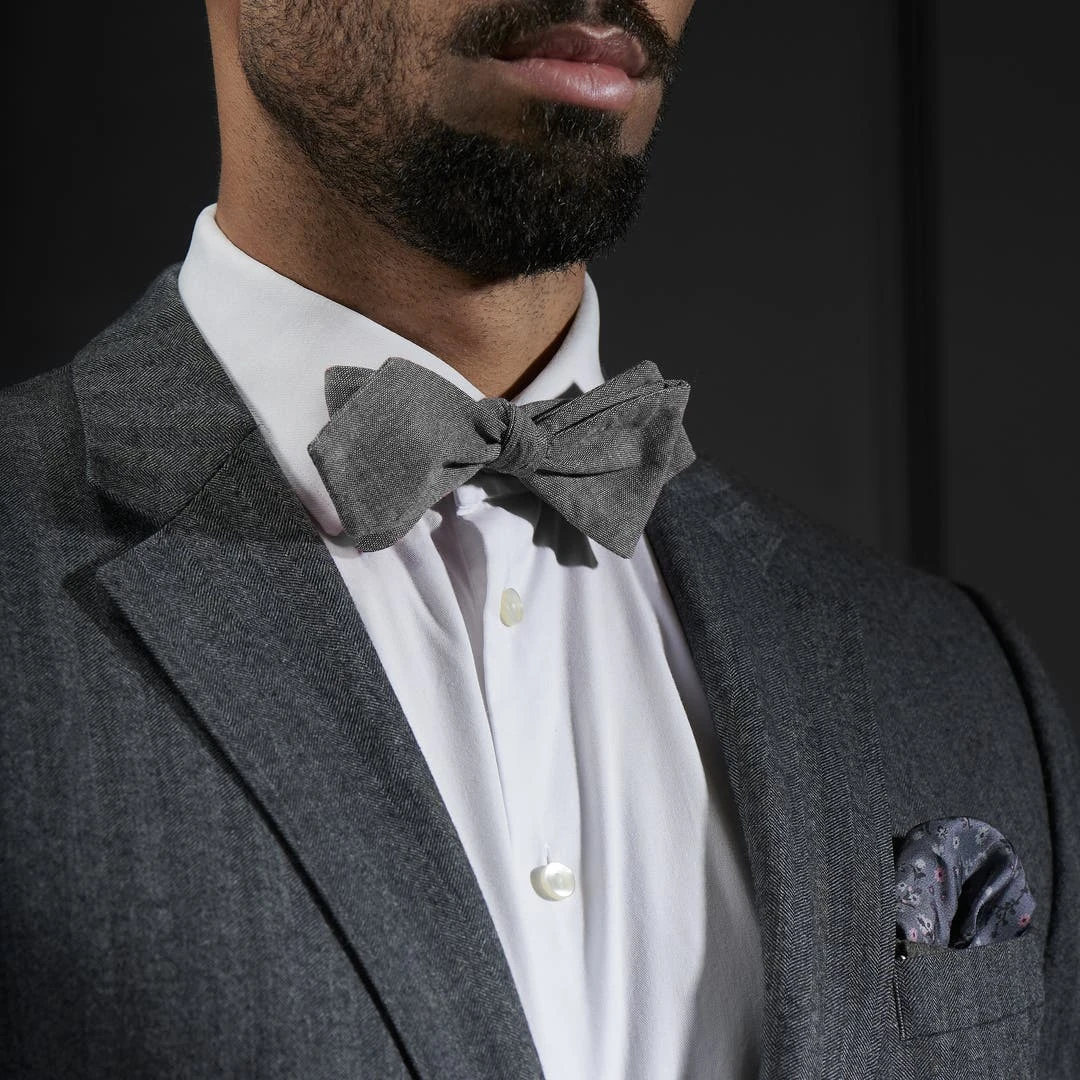 Bohemian Revolt Noeud Papillon à Nouer En Coton Gris 5 Bohemian Revolt Noeud Papillon à Nouer En Coton Gris – Image 3