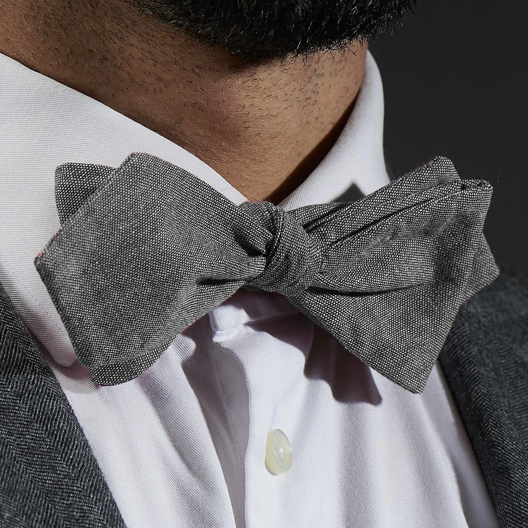 Bohemian Revolt Noeud Papillon à Nouer En Coton Gris 8 Bohemian Revolt Noeud Papillon à Nouer En Coton Gris – Image 6
