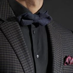 Bohemian Revolt Noeud Papillon En Laine Bleu Marine à Pointes -Trendhim en ligne rst megashoot bow ties 13210 2 1