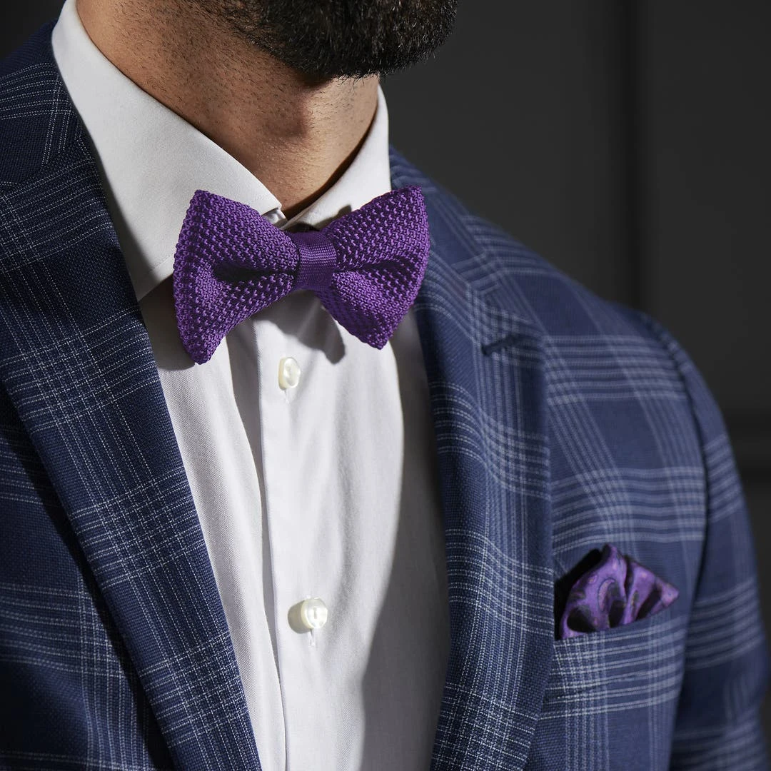 Tailor Toki Noeud Papillon Tricoté Violet 5 Tailor Toki Noeud Papillon Tricoté Violet – Image 3