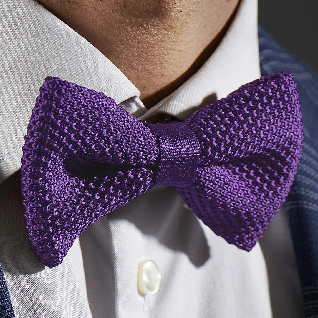 Tailor Toki Noeud Papillon Tricoté Violet 7 Tailor Toki Noeud Papillon Tricoté Violet – Image 5