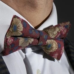 Tailor Toki Nœud Papillon Bourgogne à Motif Floral -Trendhim en ligne rst megashoot bow ties 15369 2 bm