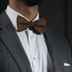 Trendhim Noeud Papillon En Soie Marron à Pois Blancs -Trendhim en ligne rst megashoot bow ties 16265 2