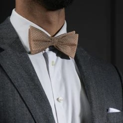 Trendhim Noeud Papillon En Soie Beige à Pois Blancs -Trendhim en ligne rst megashoot bow ties 16266 2