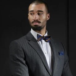 Trendhim Nœud Papillon En Soie Bleu Marine à Rayures Dorées -Trendhim en ligne rst megashoot bow ties 16304 1