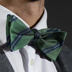 Trendhim Nœud Papillon En Soie Verte à Rayures Bleu Marine 11 Trendhim Nœud Papillon En Soie Verte à Rayures Bleu Marine -Trendhim en ligne rst megashoot bow ties 16307 2 bm