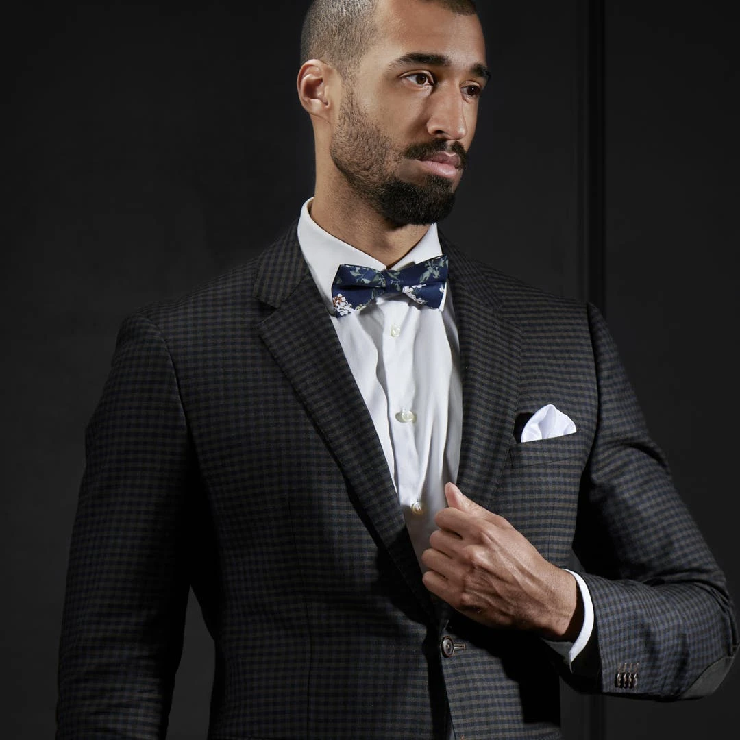 Tailor Toki Nœud Papillon Rétro Floral Bleu 6 Tailor Toki Nœud Papillon Rétro Floral Bleu – Image 4
