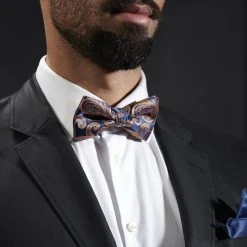 Tailor Toki Noeud Papillon Prénoué Marine Et Orange à Motif Cachemire -Trendhim en ligne rst megashoot bowties 11717 2
