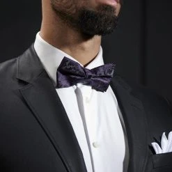 Tailor Toki Noeud Papillon Prénoué à Motif Baroque Pourpre Et Noir -Trendhim en ligne rst megashoot bowties 11718 2