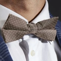 Trendhim Noeud Papillon En Soie Beige à Pois Blancs -Trendhim en ligne rst megashoot bowties 15551 2bm
