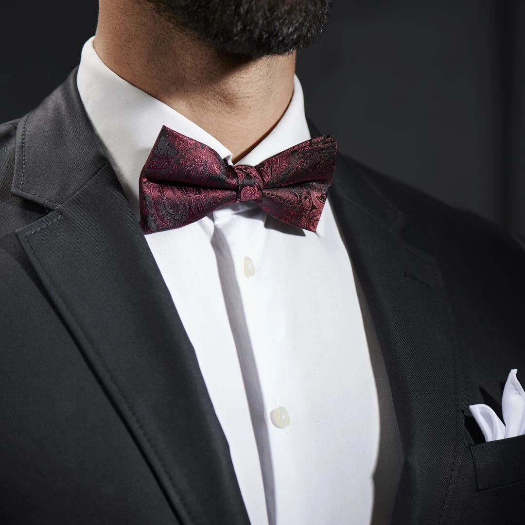 Tailor Toki Nœud Papillon Bordeaux à Motifs 5 Tailor Toki Nœud Papillon Bordeaux à Motifs – Image 3