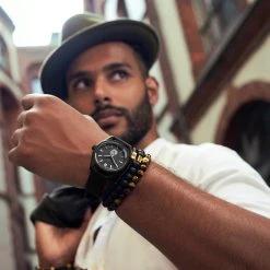 Arkai Mond | Montre Meteorite En Acier Inoxydable Noir -Trendhim en ligne ste jwm mond watch 26301 black nathangw 1x1 h