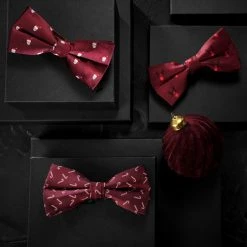 Trendhim Noeud Papillon Bordeaux à Motifs Têtes De Mort De Noël -Trendhim en ligne ste xm20 ig bow ties 22284 22275 22268